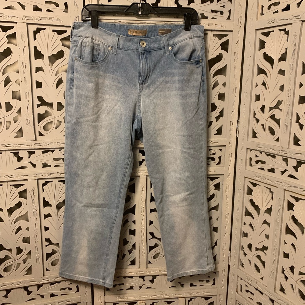 VINTAGE AMERICA BOHO CROPPED FADED JEANS